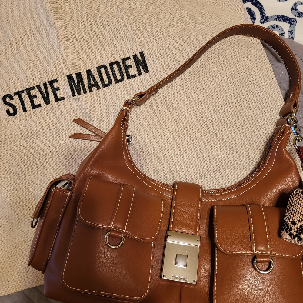 Steve Madden Brown Leather Shoulder Bag